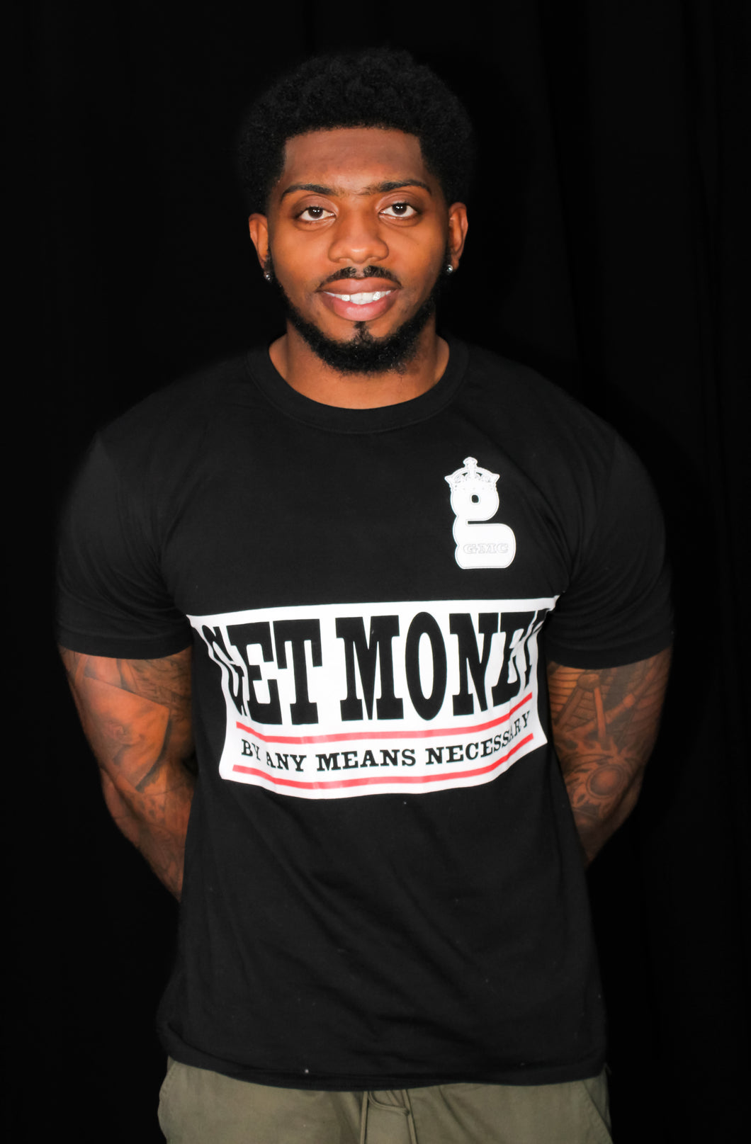 'GET MONEY BY ANY MEANS NECESSARY' T-Shirt Black