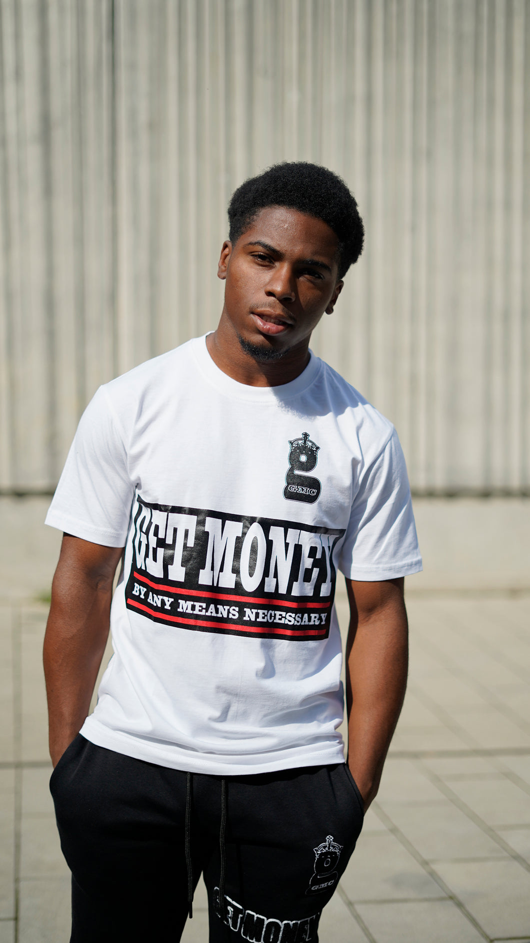 'GET MONEY BY ANY MEANS NECESSARY' T-Shirt White